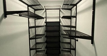 Гардеробная система в черном цвете